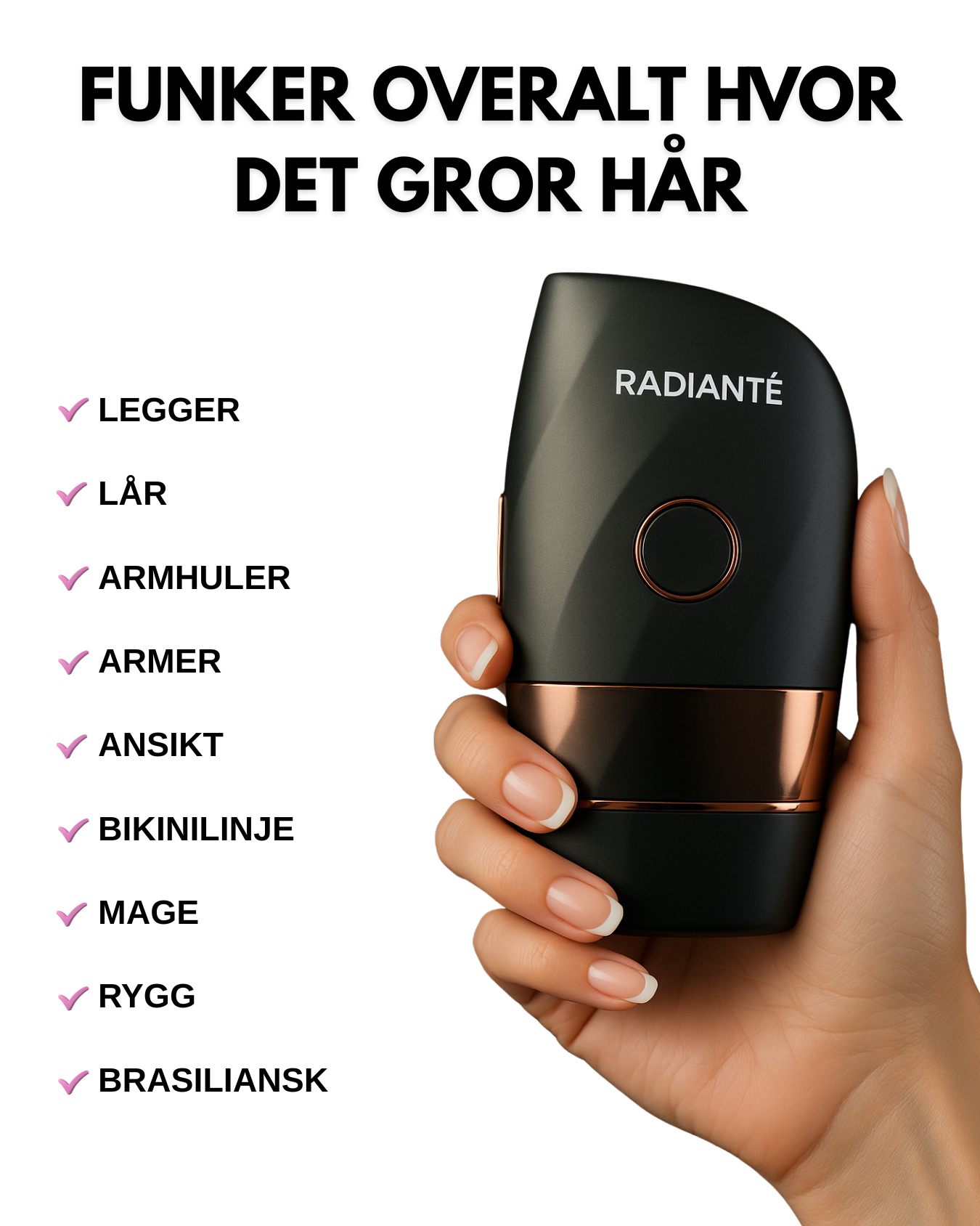 RADIANTÉ Glow IPL Hårfjerner